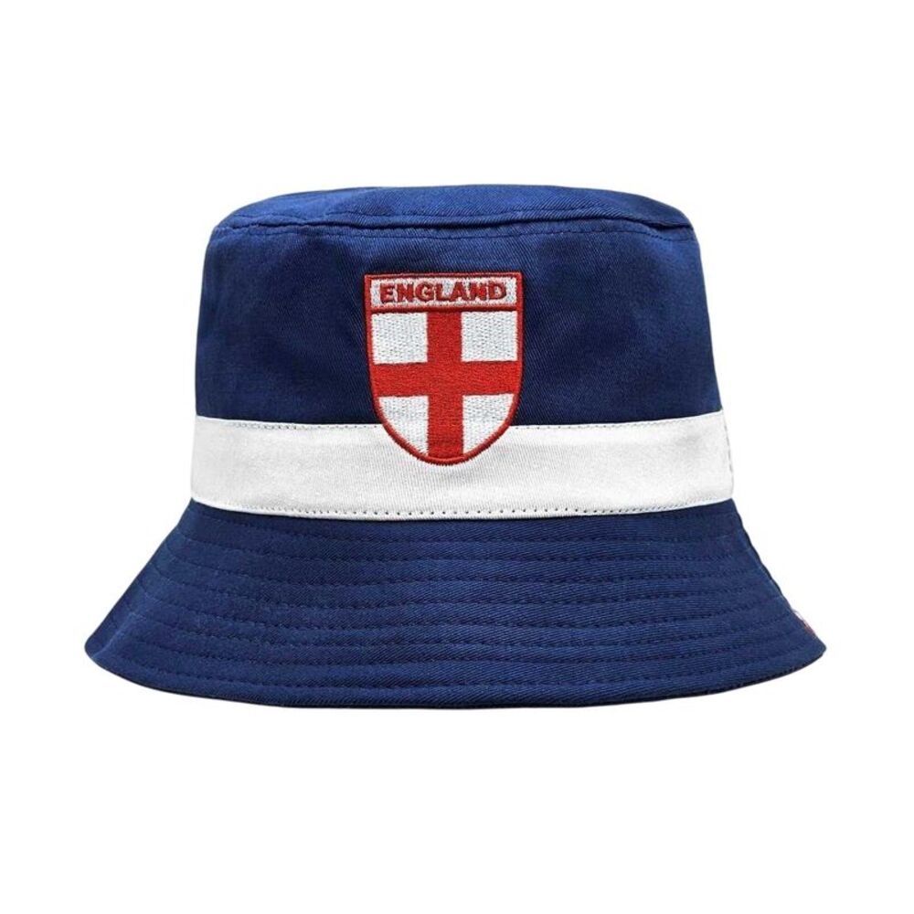 England Unisex Adult Shield Cotton Match Bucket Hat / White